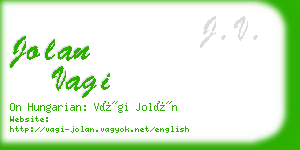 jolan vagi business card